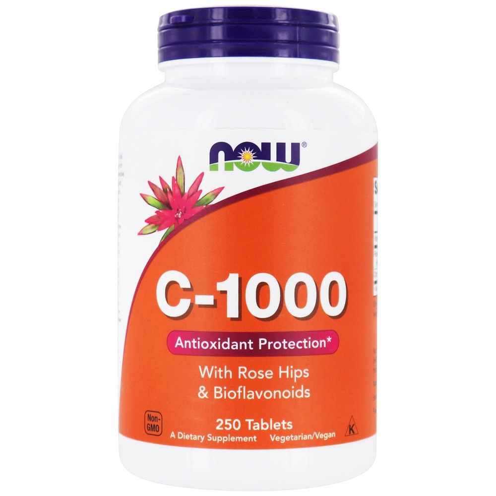 Vitamina C1000 com Rosa Mosqueta - 250 Tablets NOW Foods