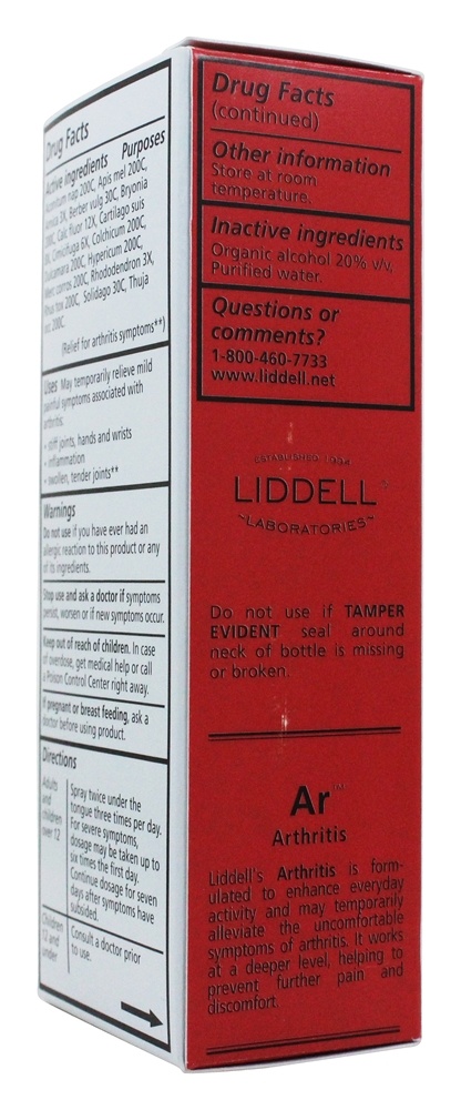 Artrite com Spray Oral Homeopático para Cartilagem - 1 fl. oz. Liddell Laboratories - Imagem 4