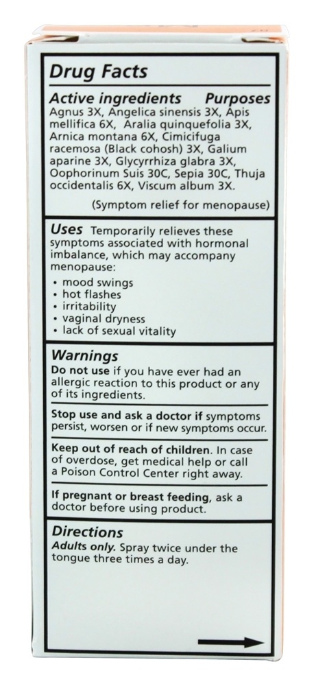 Menopausa com Spray Oral Homeopático Coosh Preto - 1 fl. oz. Liddell Laboratories - Imagem 2