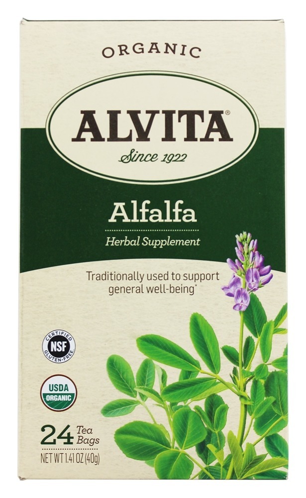 Sem cafeína folha de alfafa - 24 Saquinhos de Chá Alvita