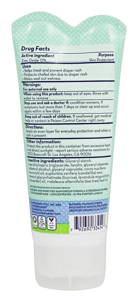 Pomada de prurido de fralda acalmando lavanda francesa - 2.9 oz. California Ba - Imagem 2