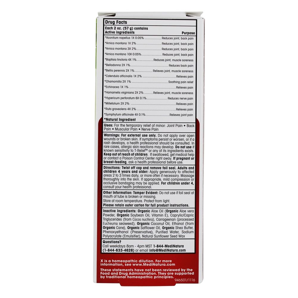 Pomada T-Relief - 2 fl. oz. MediNatura - Imagem 3