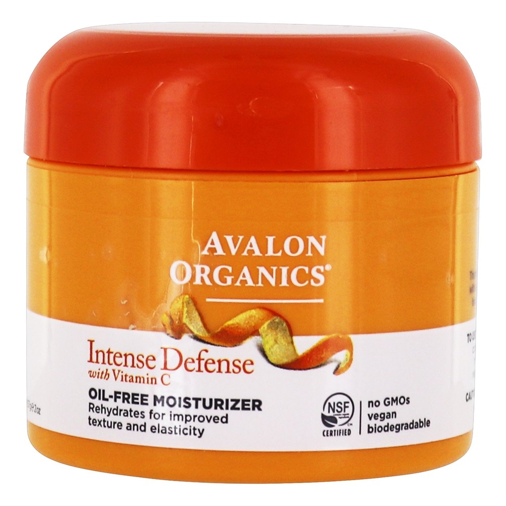 Defesa Intensa Hidratante Facial Oil-Free com Vitamina C - 2 oz. (Anteriormente Defesa contra o envelhecimento da pele, nutritiva) Avalon Organics - Imagem 2