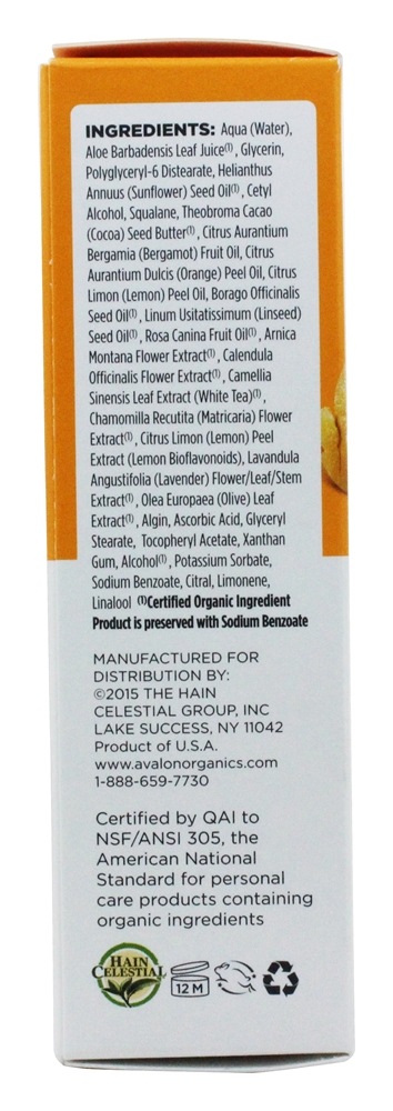 Vitamina C Renovação Vitalidade Facial Serum - 1 fl. oz. (Anteriormente Defesa contra o envelhecimento da pele, nutritiva) Avalon Organics - Imagem 4