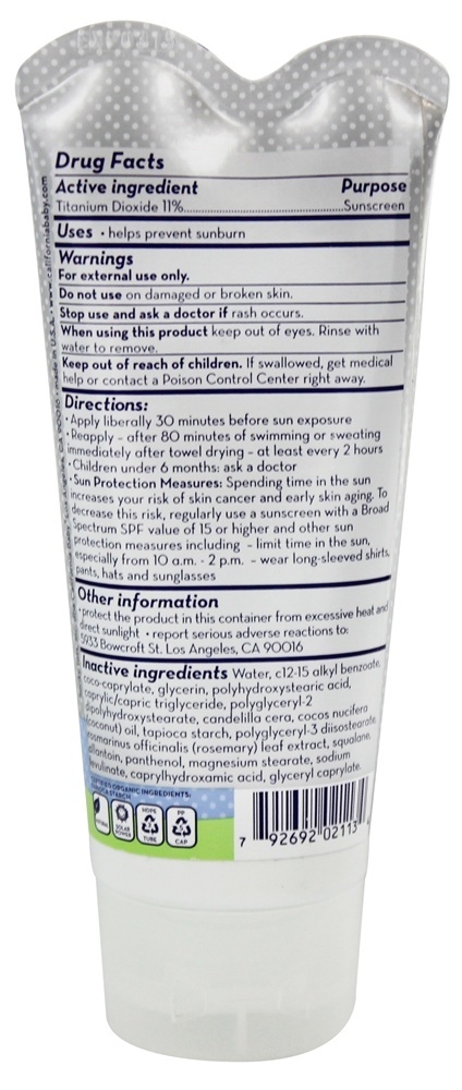 Loção Protetor Solar Super Sensível Sem Fragrância 30 SPF - 2.9 fl. oz. California Ba - Imagem 2