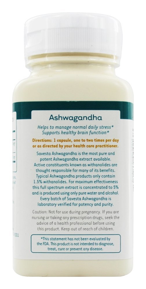 Ashwagandha Estresse Resistência e Envelhecimento Saudável Maior Potência - 60 Cápsulas vegetarianas anteriormente Ayurceutics Pegasus Savesta - Imagem 2