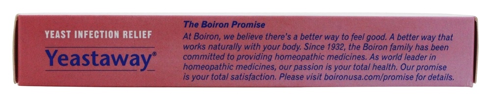 Medicamento homeopático Yeastaway para alívio de infecções fúngicas - 7 Supositórios Boiron - Imagem 3