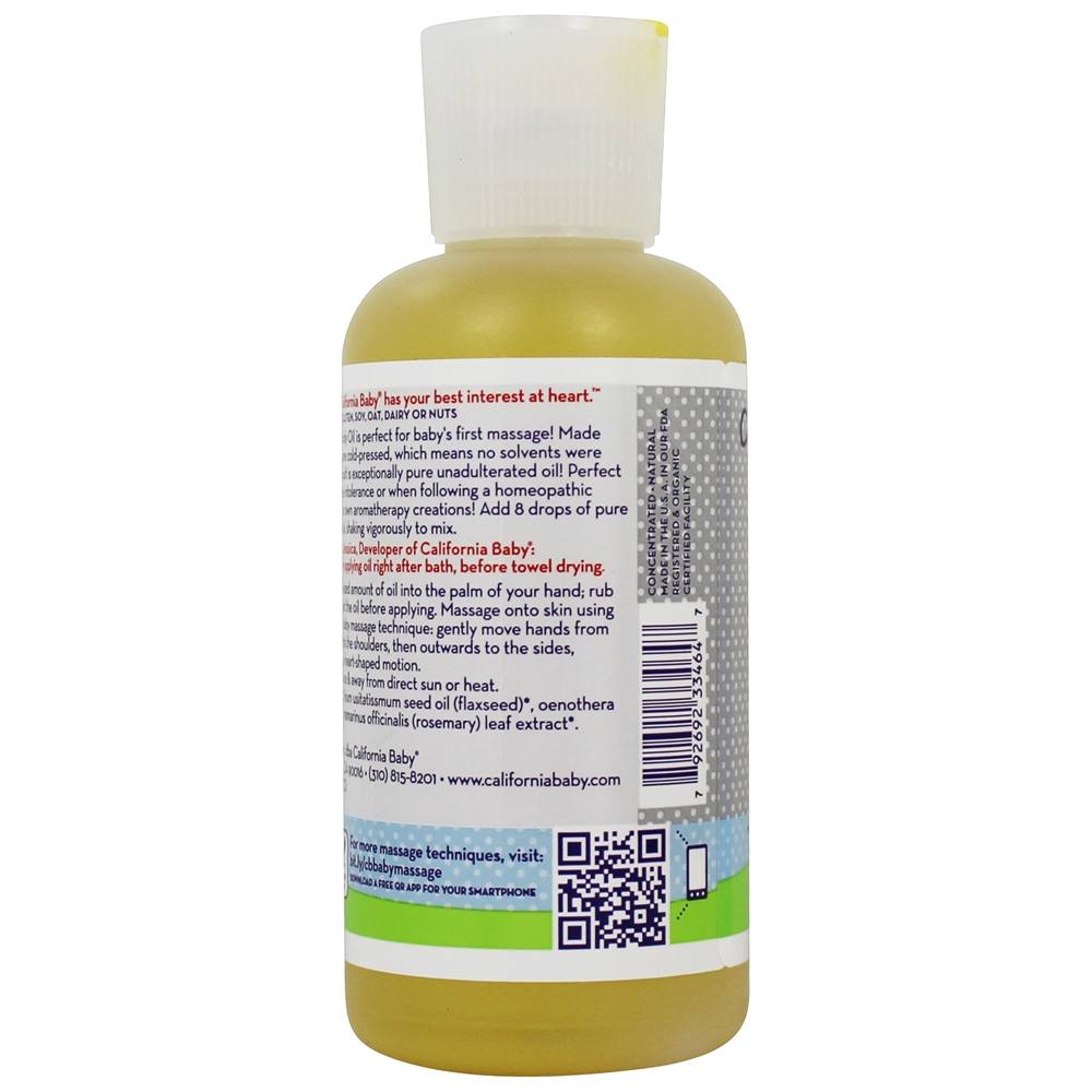 Óleo de corpo orgânico de aromaterapia super sensível sem fragrância - 4.5 fl. oz. California Ba - Imagem 3