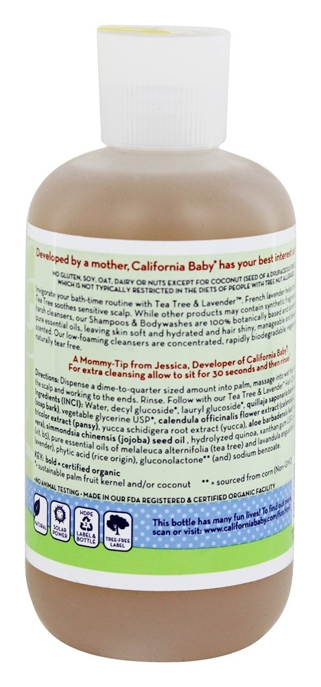 Xampu & Bodywash Chá árvore & Lavanda - 8.5 fl. oz. California Ba - Imagem 2