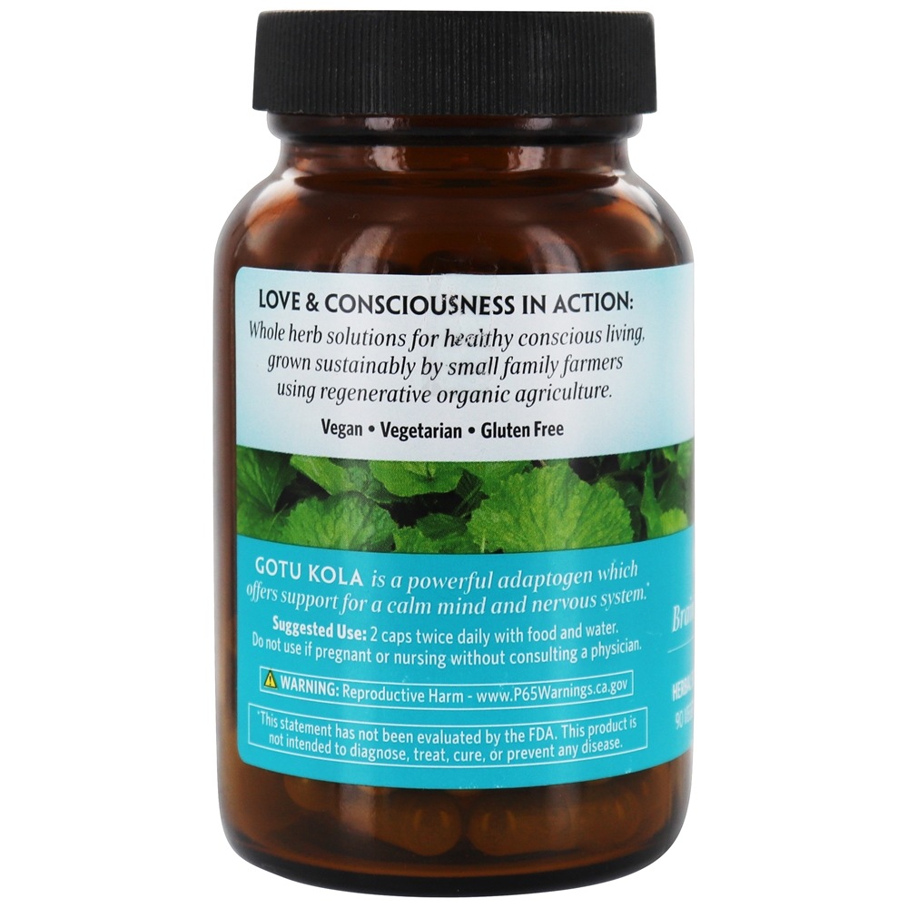 Suporte para Sistema Cérebro & Nervoso de Gotu Kola - 90 Cápsula (s) vegetal (s) Organic India - Imagem 3