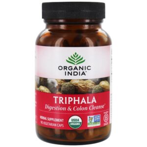 Triphala Para Digestão & Limpeza do Cólon - Cápsulas vegetarianas 90 Organic India