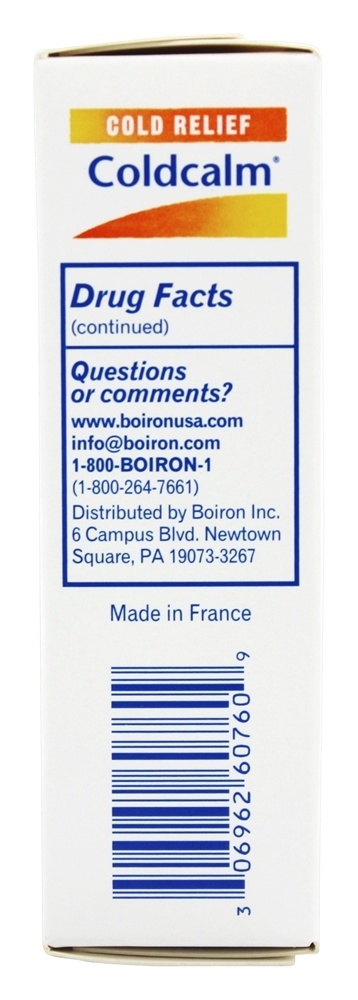 Coldcalm medicamento homeopático para alívio do resfriado - 60 Tablets Boiron - Imagem 3