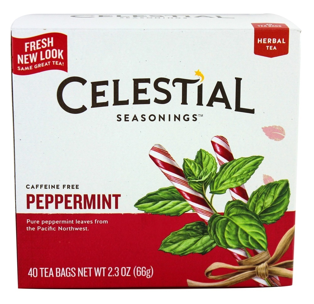 Chá de ervas pimenta livre de cafeína - 40 Saquinhos de Chá Celestial Seasonings