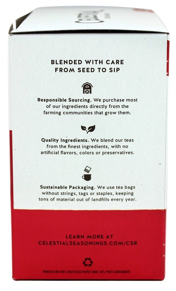 Chá de ervas pimenta livre de cafeína - 40 Saquinhos de Chá Celestial Seasonings - Imagem 3