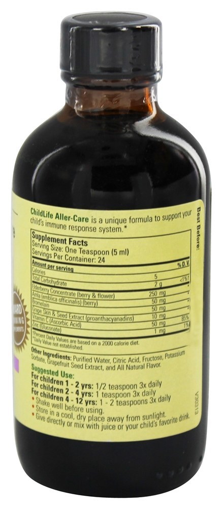 Uva para crianças Aller-Care - 4 oz. Anteriormente Aller-gease Child Life Essentials - Imagem 2