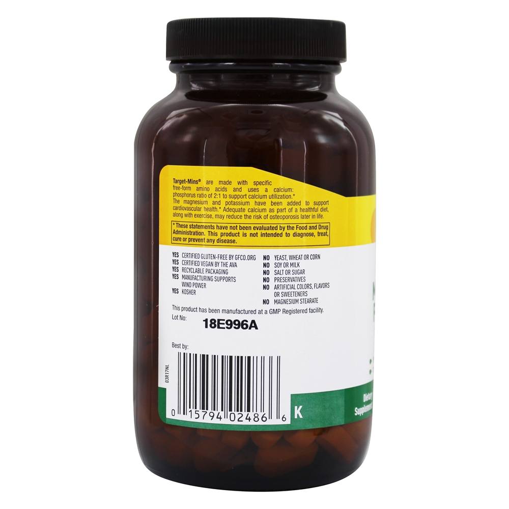 Alvo-Mina Cálcio-Magnésio Potássio - 180 Tablets Country Life - Imagem 3