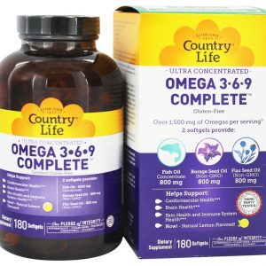 Comprar omega 3-6-9 ultra concentrado - 180 softgels country life preço no brasil omega 3 6 9 suplementos nutricionais suplemento importado loja 35 online promoção -