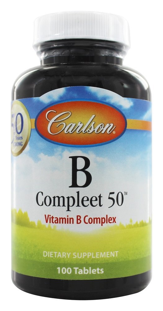 B Complexo Complexo de vitamina B 50 - 100 Tablets Carlson Labs