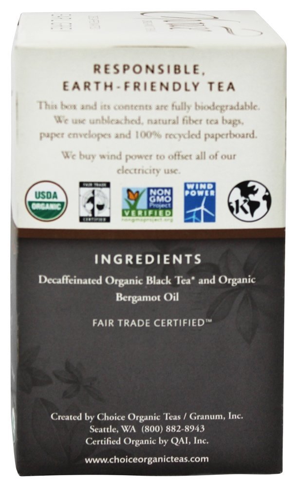 Chá Cinzento Congelado Descafeinado - 16 Saquinhos de Chá Choice Organic Teas - Imagem 2