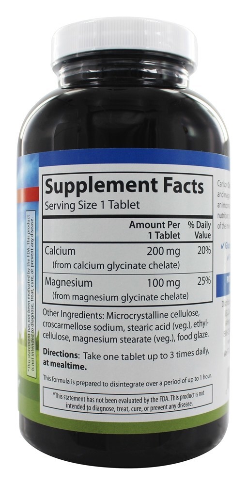 Cal-Mag Quelato 2:1 Ratio - 180 Tablets Carlson Labs - Imagem 2