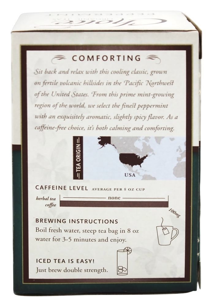 Hortelã-pimenta Erva Chá Cafeína Livre - 16 Saquinhos de Chá Choice Organic Teas - Imagem 3