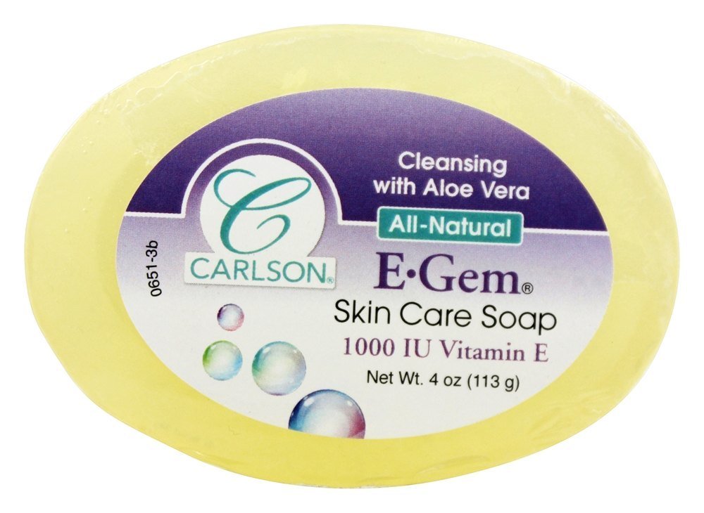 E Jóia Sabão com Aloés Vera & Vitamina Um & E 1000 IU - 4 oz. Carlson Labs