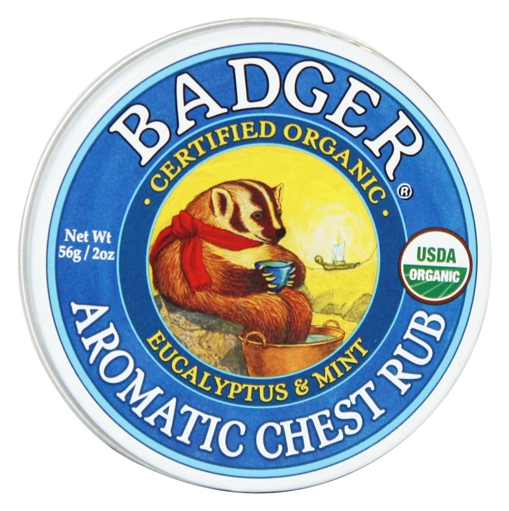 Peito aromático esfregue eucalipto e hortelã - 2 oz. Badger