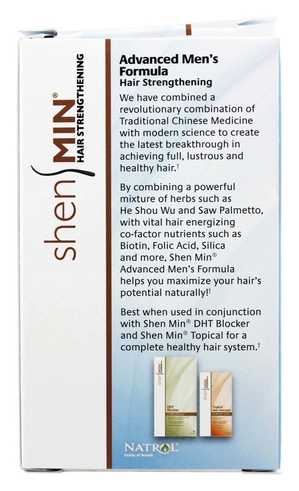 Fórmula Masculina Avançada Para Crescimento Capilar - 60 Tablets Shen Min - Imagem 3