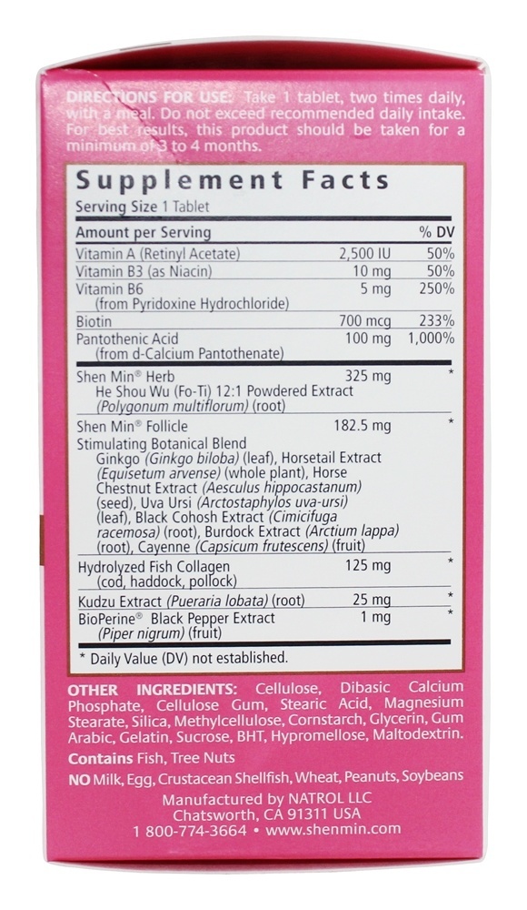 Fórmula avançada das mulheres do Regrowth do cabelo - 60 Tablets Shen Min - Imagem 2