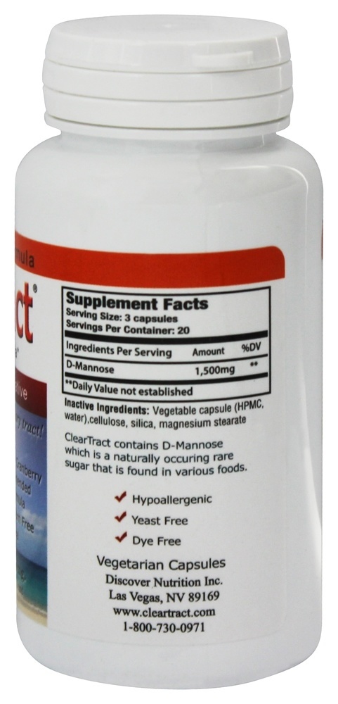 ClearTract Caps 500 mg. - Cápsulas vegetarianas 60 Discover Nutrition - Imagem 2