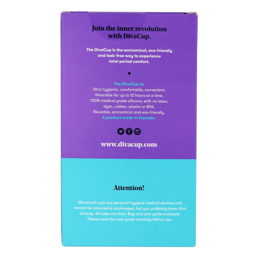 DivaCup Menstrual Cup Model 2 - 1 xícara (s) Diva International - Imagem 3