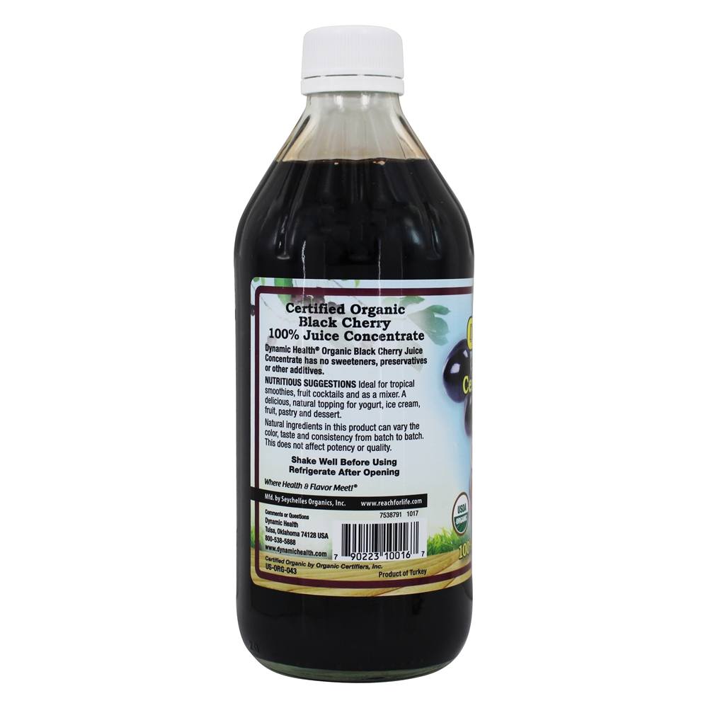 Juice Concentrate 100 % Pure Cereja Preta - 16 fl. oz. Dynamic Health - Imagem 3