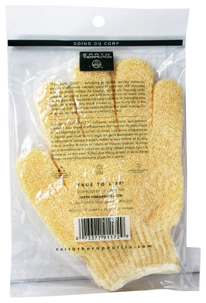 Luvas Hidratantes Esfoliantes Naturais - 1 par Earth Therapeutics - Imagem 2