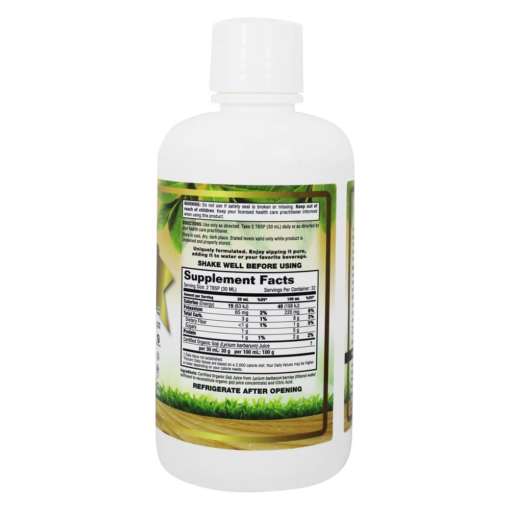 100 % Pure Suco Orgânico Goji Gold - 32 fl. oz. Dynamic Health - Imagem 2