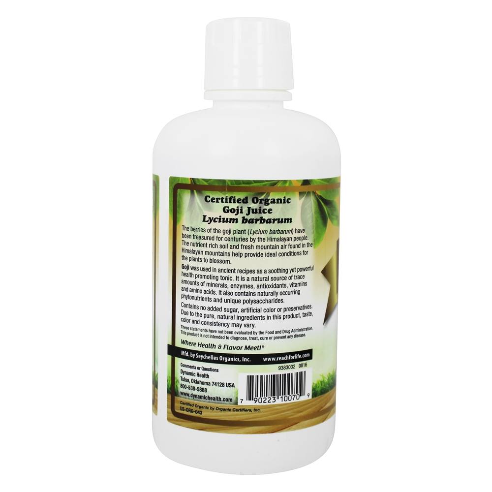 100 % Pure Suco Orgânico Goji Gold - 32 fl. oz. Dynamic Health - Imagem 3