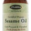 Comprar óleo orgânico certificado de sésamo - 8. 5 fl. Oz. Flora preço no brasil alimentos & lanches temperos e especiarias suplemento importado loja 3 online promoção -