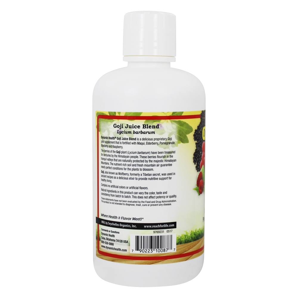 Mistura de Goji com Maqui, Sabugueiro, Romã, Mirtilo e Framboesa - 32 fl. oz. Dynamic Health - Imagem 3