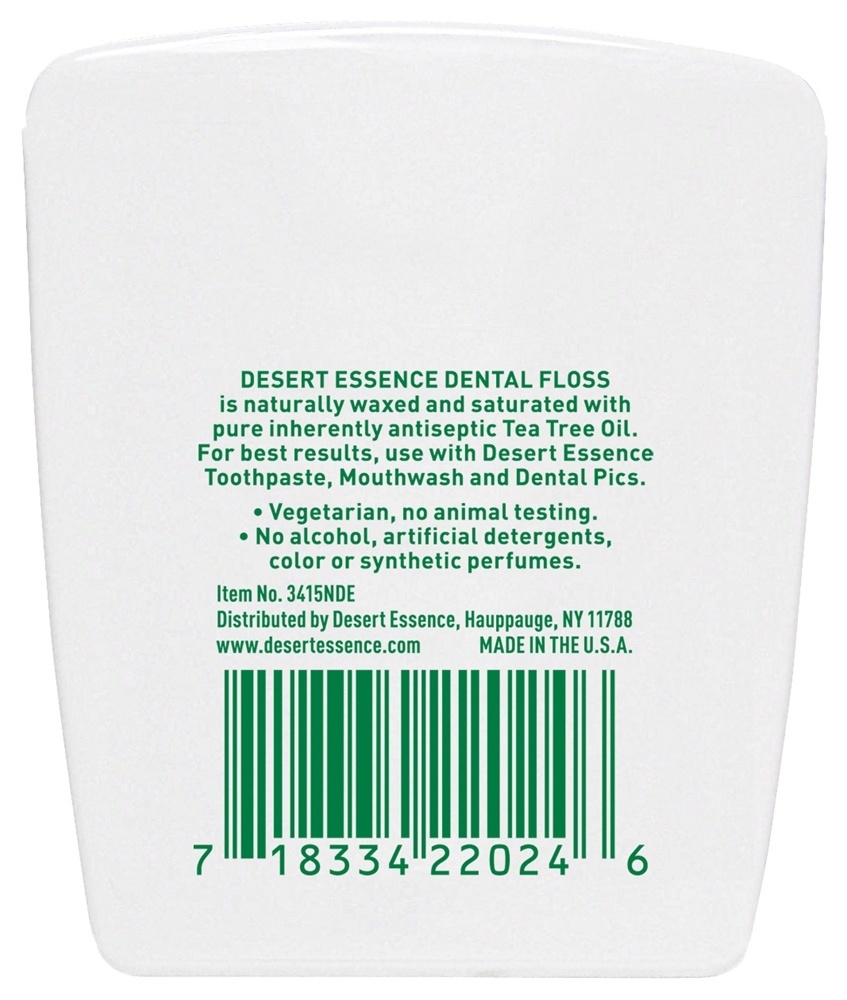 Óleo de árvore de chá de cera de fio dental - 50 Quintal (s) Desert Essence - Imagem 2