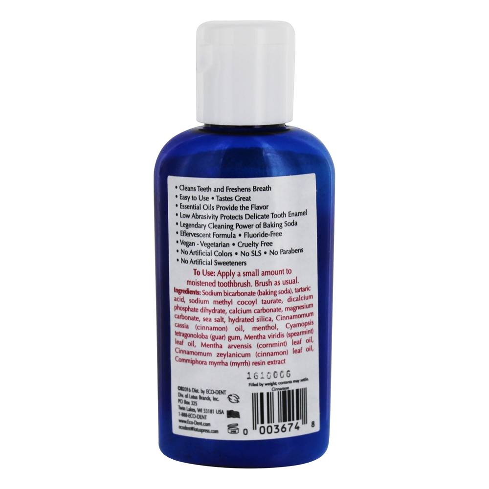Dailycare Cozimento Soda Toothpowder Canela - 2 oz. Eco-Dent - Imagem 2