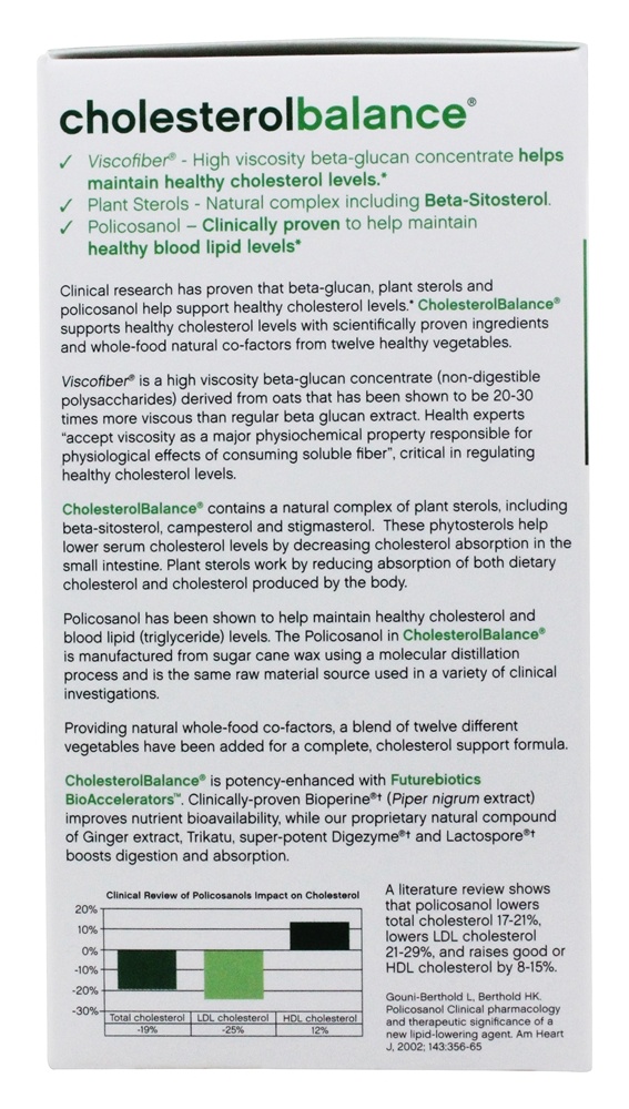 Colesterol Balance com esteróis vegetais - Cápsulas vegetarianas 90 Futurebiotics - Imagem 4