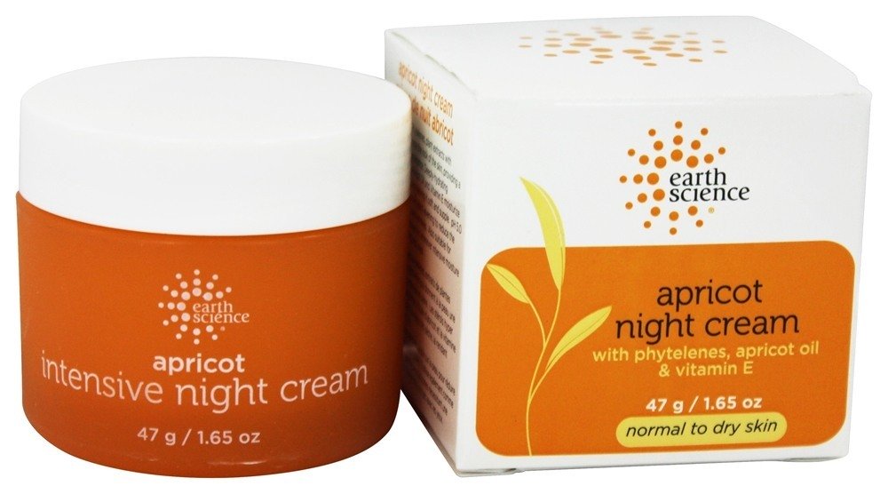 Creme noturno de damasco intensivo para rosto - 1.65 oz. Earth Science