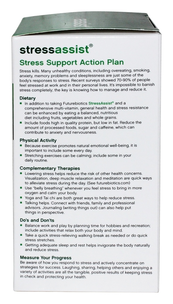 StressAssist Complexo de L-Teanina Para o Estresse - Cápsulas vegetarianas 60 Futurebiotics - Imagem 7