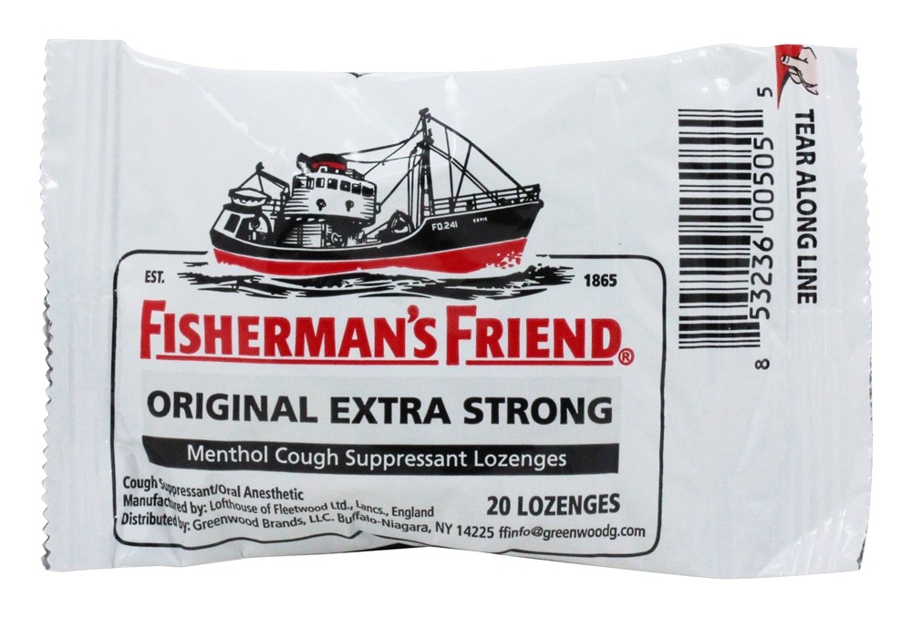 Mentol Tossir Supressor Losangos Original Extra Forte - 20 Pastilhas Fisherman's Friend