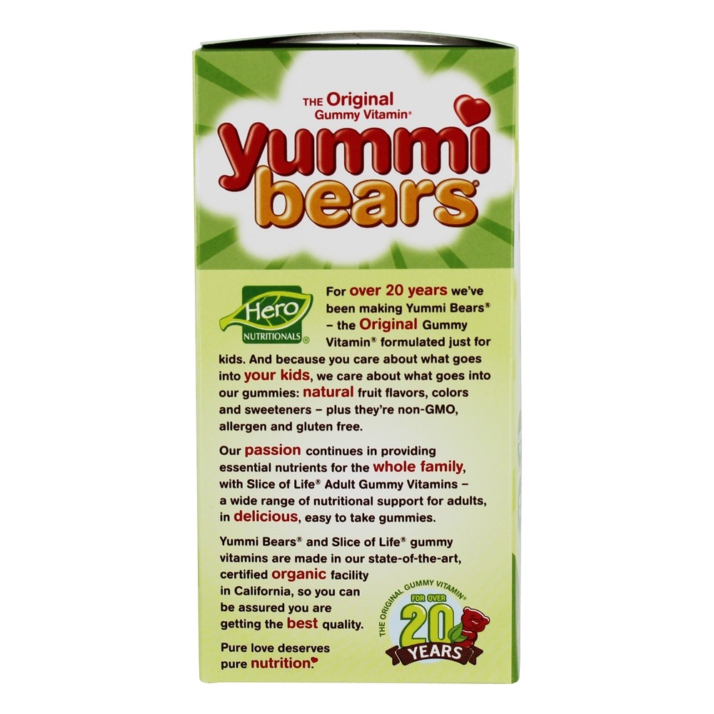 Yummi Ursos Infantil Wholefoo Fruto + Vegetariano - 90 Gummies Hero Nutritionals Products - Imagem 4