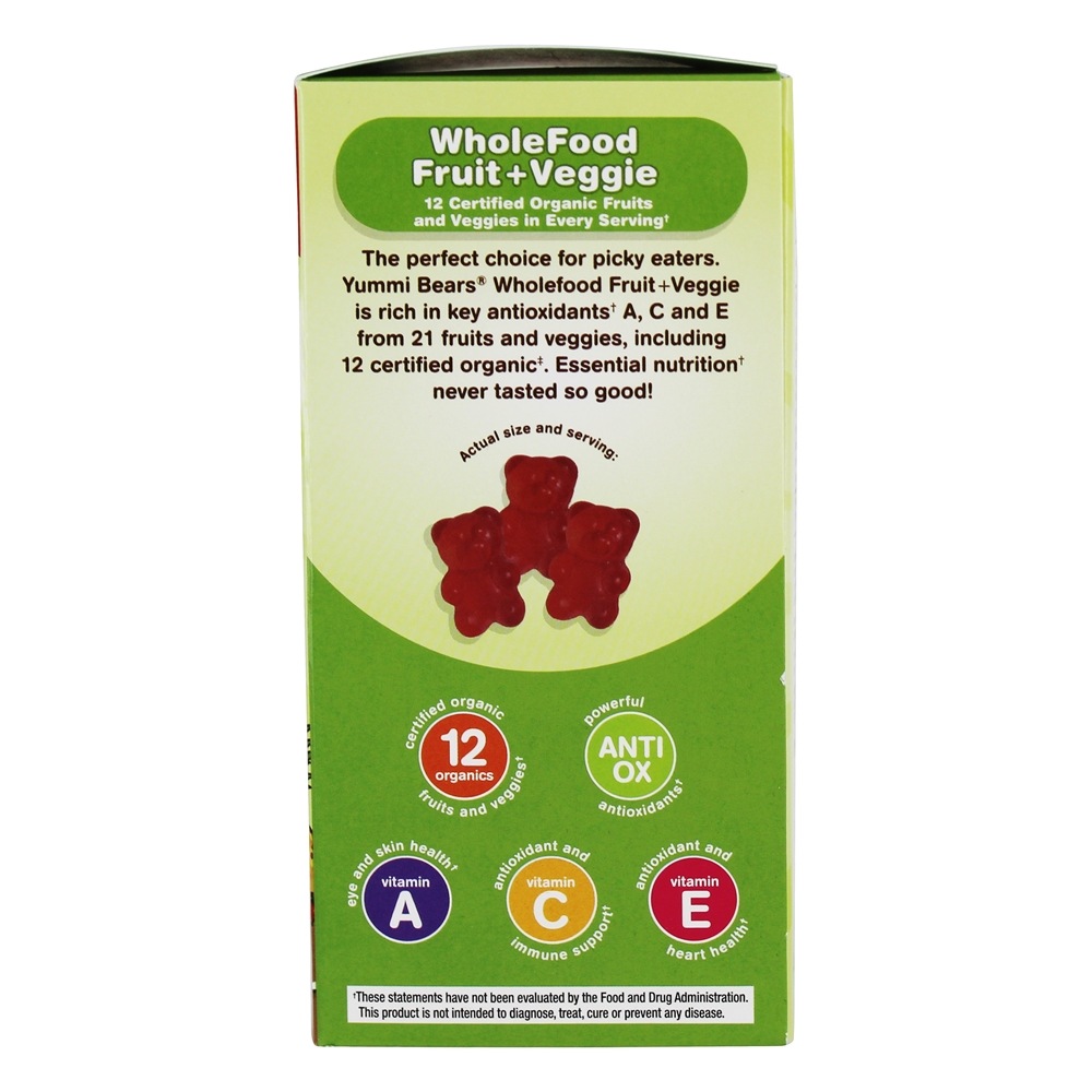 Yummi Ursos Infantil Wholefoo Fruto + Vegetariano - 90 Gummies Hero Nutritionals Products - Imagem 5