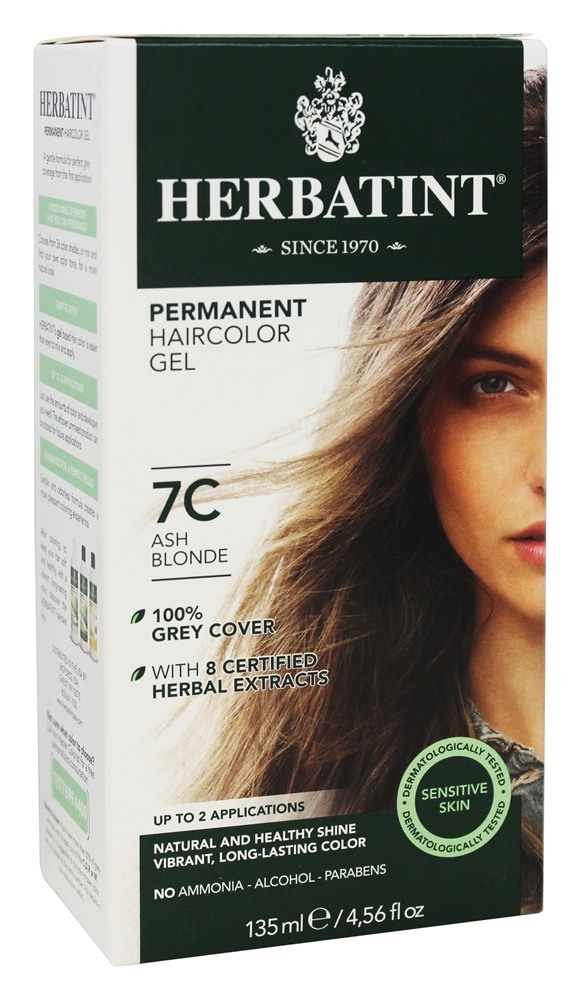 Gel permanente Herbal Haircolor 7C Ash Blonde - 4.5 fl. oz. Herbatint