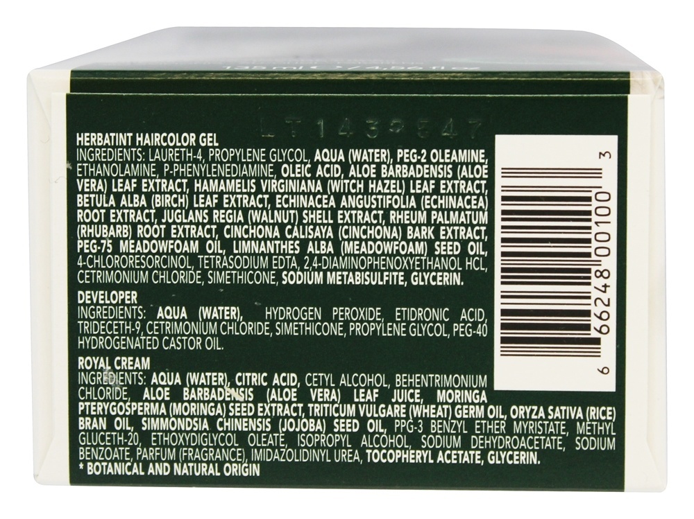 Gel Permanente Herbal Haircolor 1N Preto - 4.5 fl. oz. Herbatint - Imagem 3