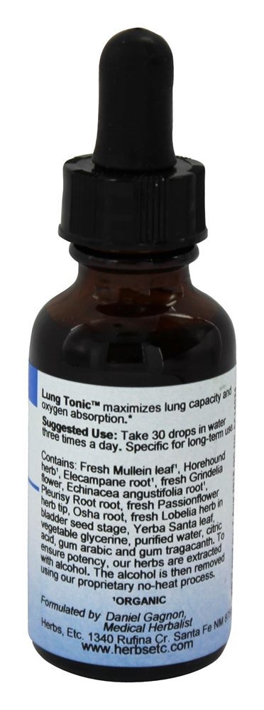 Pulmão Tônico Profissional Força álcool Livre - 1 oz. Herbs Etc - Imagem 2