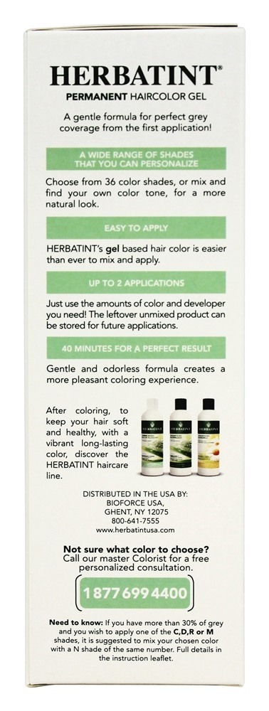 Ouro permanente do cobre do gel 9DR de Haircolor erval - 4.5 fl. oz. Herbatint - Imagem 6