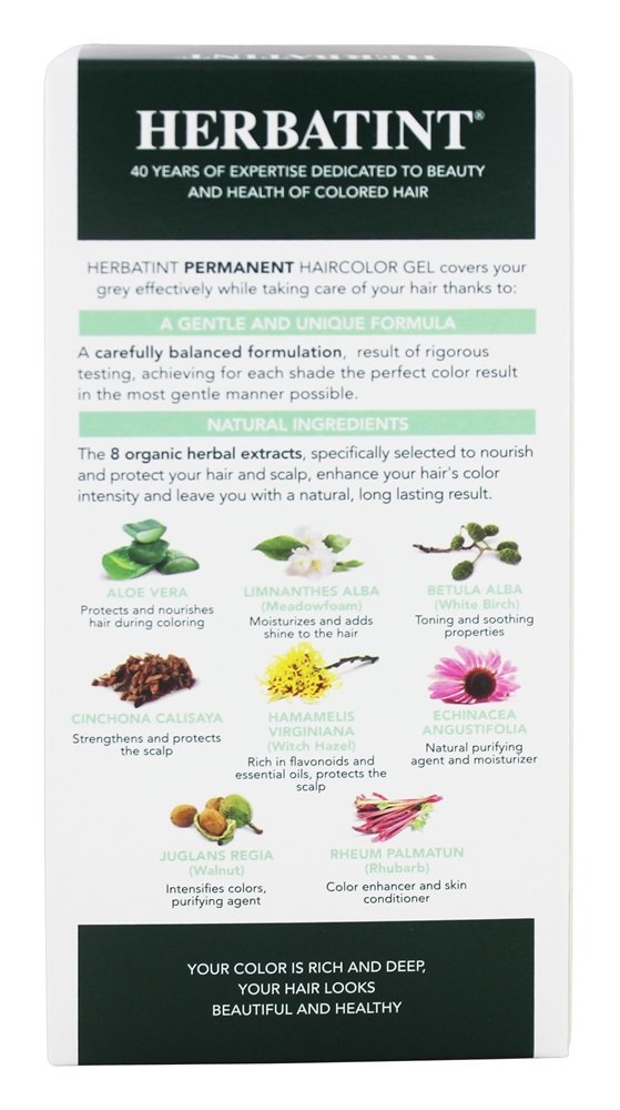 Gel Permanente Haircolor Herbal 6C Cinza Escuro Loiro - 4.56 fl. oz. Herbatint - Imagem 2